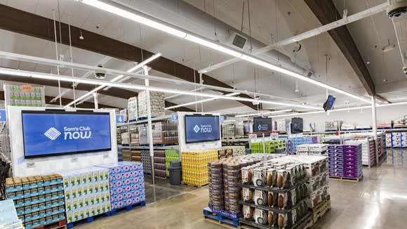 Inside the new Sam's Club Now location.