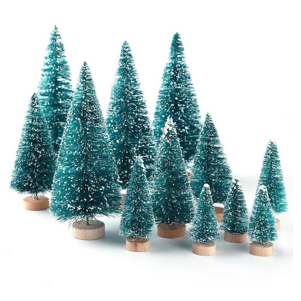 25) Mini Bottle Brush Trees (Set of 34)