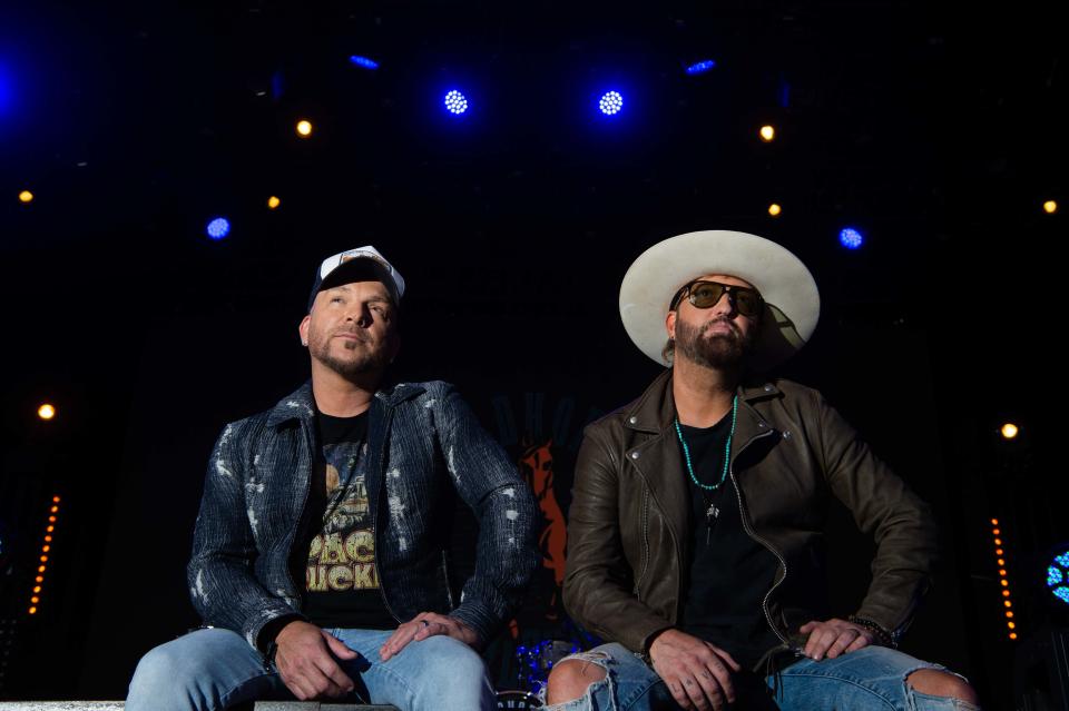 LOCASH's Chris Lucas and Preston Brust at the Wildhorse Saloon in Nashville.