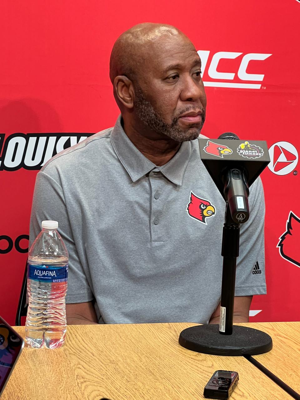 Former Louisville basketball player Milt Wagner was introduced as the program's new director of player development and alumni relations at a news conference May 24, 2022.