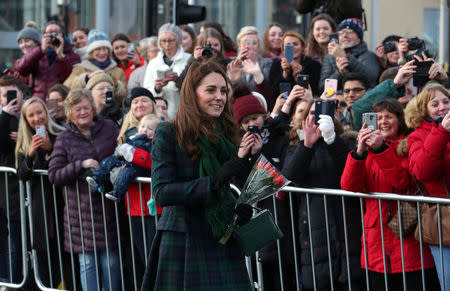 Catherine, Duchess of Cambridge visits the "V&A Dundee", Scotland's first design museum, in Dundee, Scotland, January 29, 2019. Jane Barlow/Pool via REUTERS