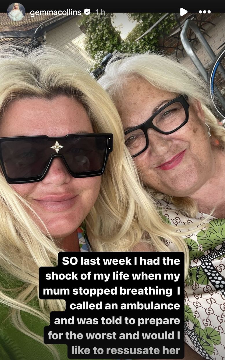 Gemma Collins with her mum Joan. (Instagram)