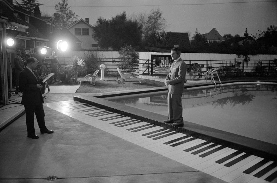 Liberace’s piano-shaped pool