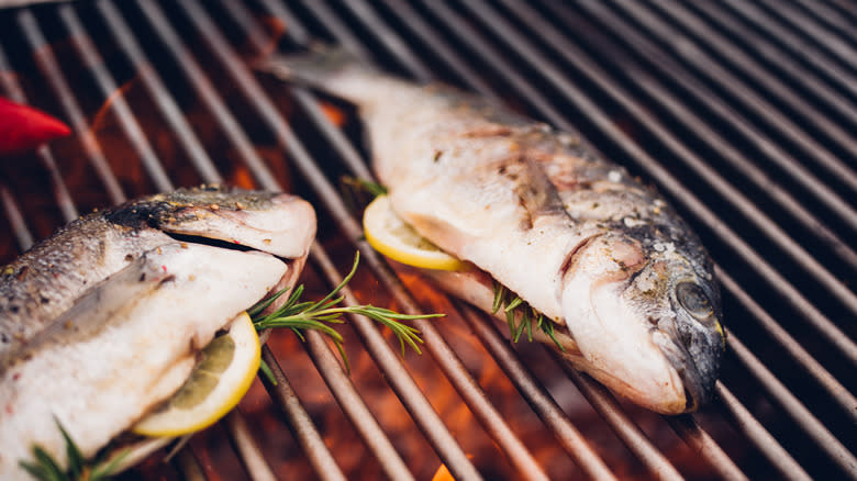 Whole fish on the grill