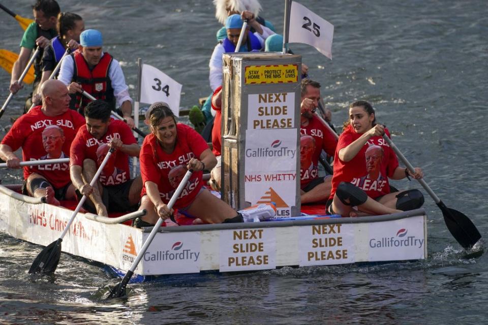 The raft race raises cash for charity (Steve Parsons/PA) (PA Wire)