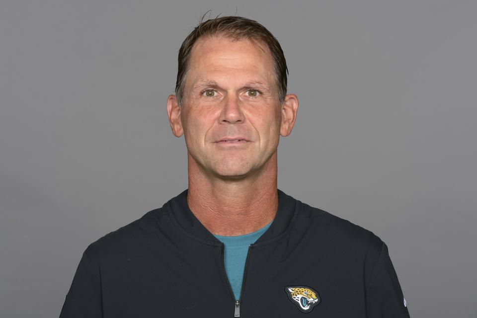 FILE - This is a 2020 file photo showing Trent Baalke of the Jacksonville Jaguars NFL football team. The Jacksonville Jaguars formally named Baalke general manager on Thursday, Jan. 21, 2021. (AP Photo)