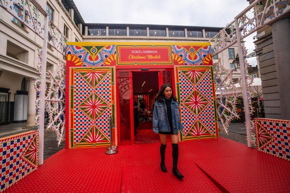 Dolce & Gabbana pop up christmas market in Covent Garden (Amer Ghazzal/Shutterstock)