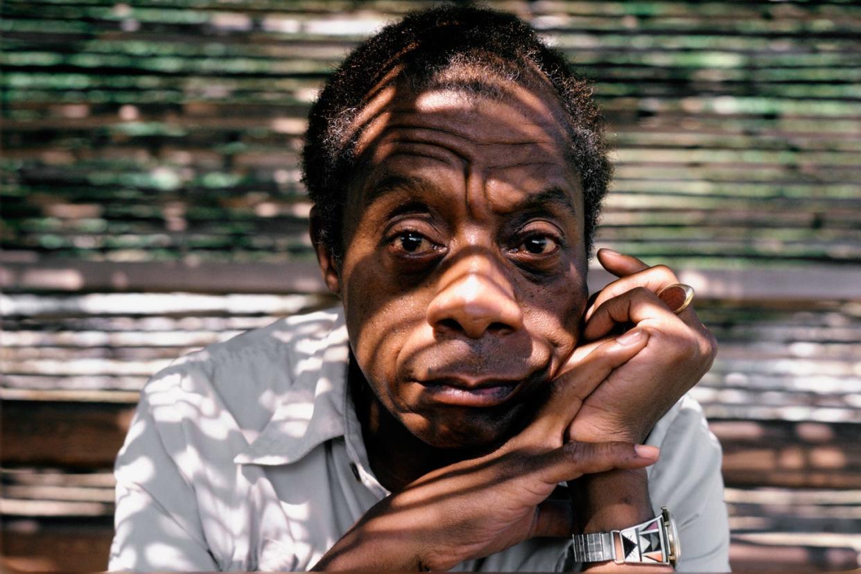 saint paul de vencefrance september file photo james baldwin poses while at home in saint paul de vence, south of france during september of 1985 photo by ulf andersengetty images