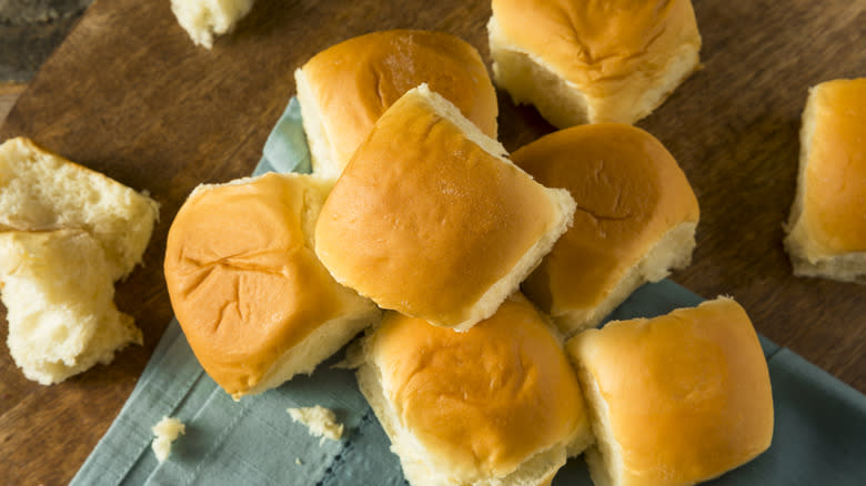 Hawaiian bread rolls on counter