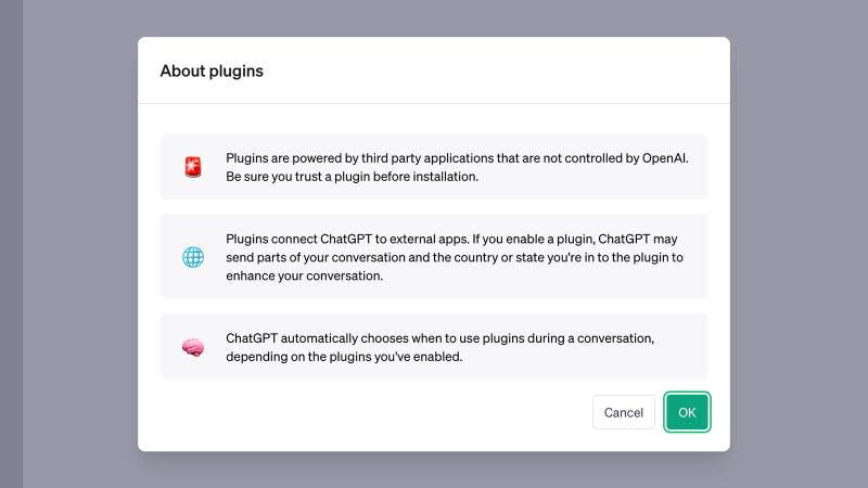 Screenshot of ChatGPT About page for plugins