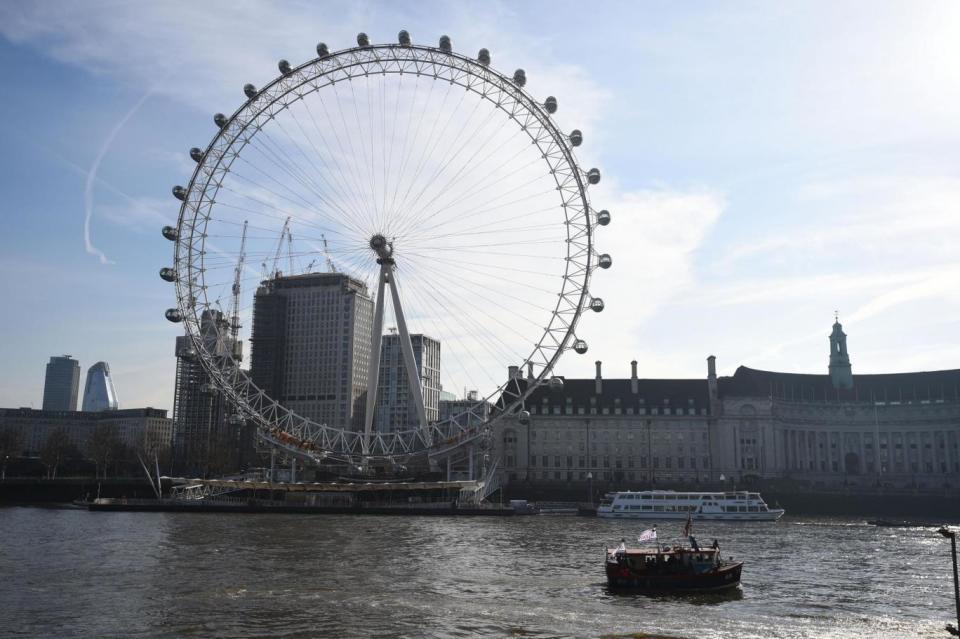 The trawler on the River Thames (PA)