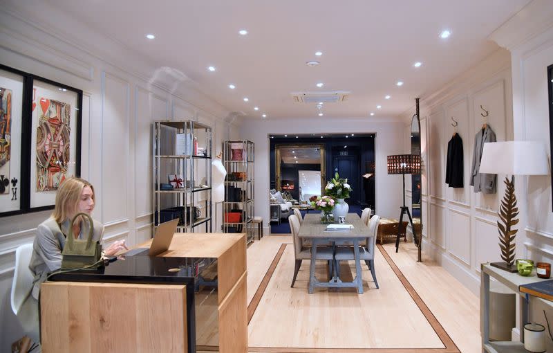 A general interior view of the new premises of The Deck, on Savile Row, the first shopfront tailors exclusively for women to open on the world famous street, renowned for its bespoke clothes making, is seen in London