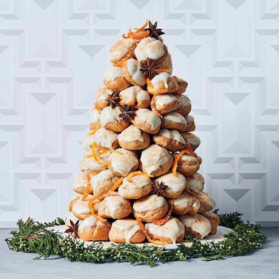 Orange-Anise Croquembouche with White Chocolate