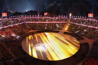 <p>General view during the closing ceremony of the Pyeongchang 2018 Winter Olympic Games at the Pyeongchang Stadium on February 25, 2018. / AFP PHOTO / François-Xavier MARIT </p>