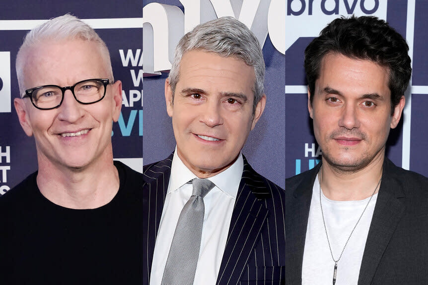 Split of Anderson Cooper, Andy Cohen, and John Mayer at WWHL and Bravocon.