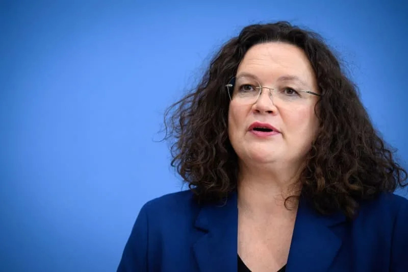 Andrea Nahles, Chairwoman of the Executive Board of the Federal Employment Agency, informs the Federal Press Conference about planned measures for labor market integration. Bernd von Jutrczenka/dpa