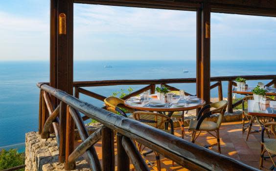 All shades of blue from the terrace (Monastero Santa Rosa)