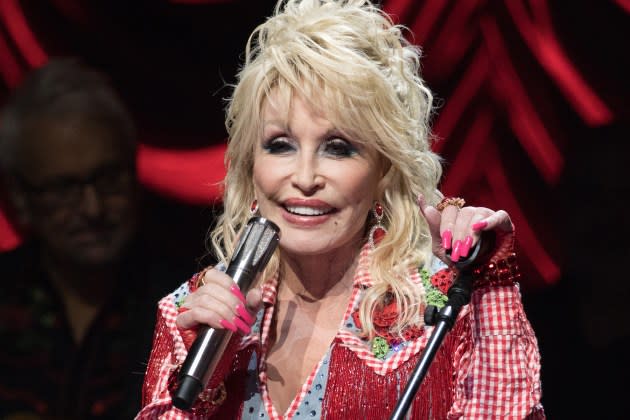 Singer-songwriter Dolly Parton performs onstage at "Dollyverse Powered By Blockchain Creative Labs on Eluv.io" during the 2022 SXSW Conference And Festival at ACL Live at The Moody Theater on March 18, 2022 in Austin, Texas. - Credit: Rick Kern/FilmMagic