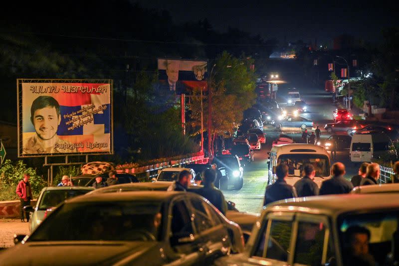 A picture and its story: Fleeing from Nagorno-Karabakh on the mountain road west