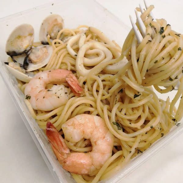 A picture of tomyum pasta from co-op cafe