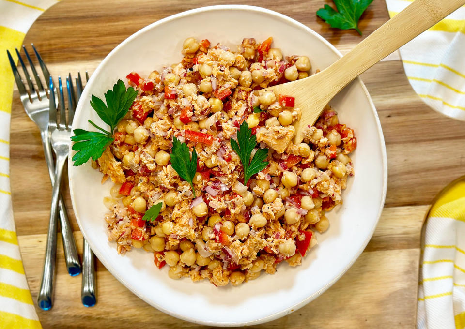 Joy Bauer's Wild Salmon and Chickpea Salad. (Joy Bauer)