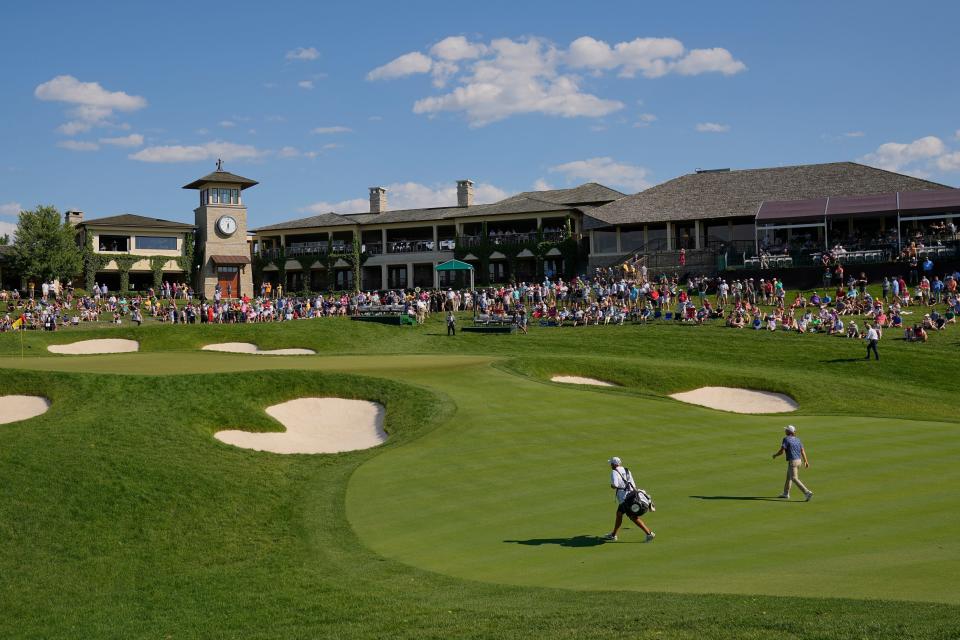 Cameron Smith walks to the 18th green during the second round of the Memorial Tournament on June 3.