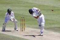 England's Nick Compton plays a shot during the second cricket test match against South Africa in Cape Town, South Africa, January 2, 2016. REUTERS/Mike Hutchings Picture Supplied by Action Images