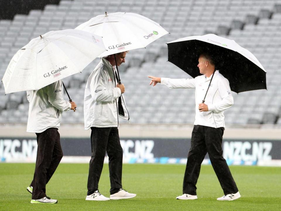 Just 17 balls were played because of the rain (Getty)