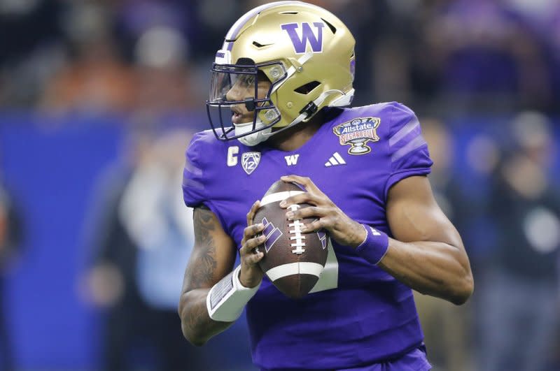 Washington Huskies quarterback Michael Penix Jr. leads the No. 1 passing offensive in the country. File Photo by A.J. Sisco/UPI