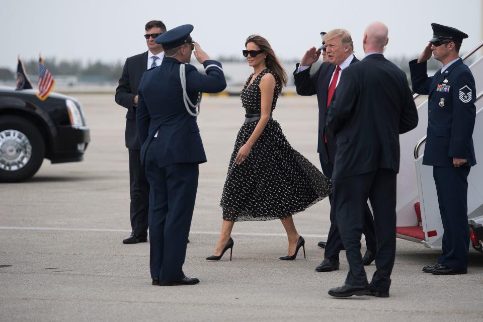 The First Ladies, Melania Trump and Brigitte Macron, brought sophisticated sparkle to the new administration’s first State Dinner.