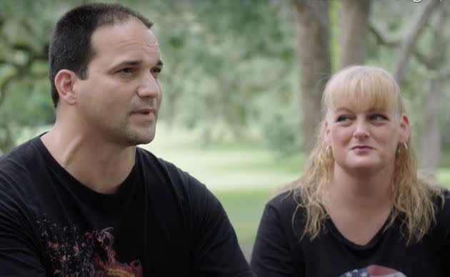 Jamie and Jennifer Buteau, who are followers of the QAnon conspiracy movement, were arrested in connection with the Capitol attack. (Photo: Vice / YouTube)