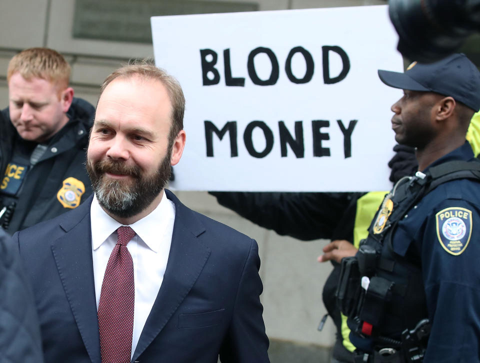 Rick Gates leaves the federal courthouse in Washington on Feb. 23, 2018, after pleading guilty to two criminal charges in Mueller's investigation. (Photo: Mark Wilson via Getty Images)