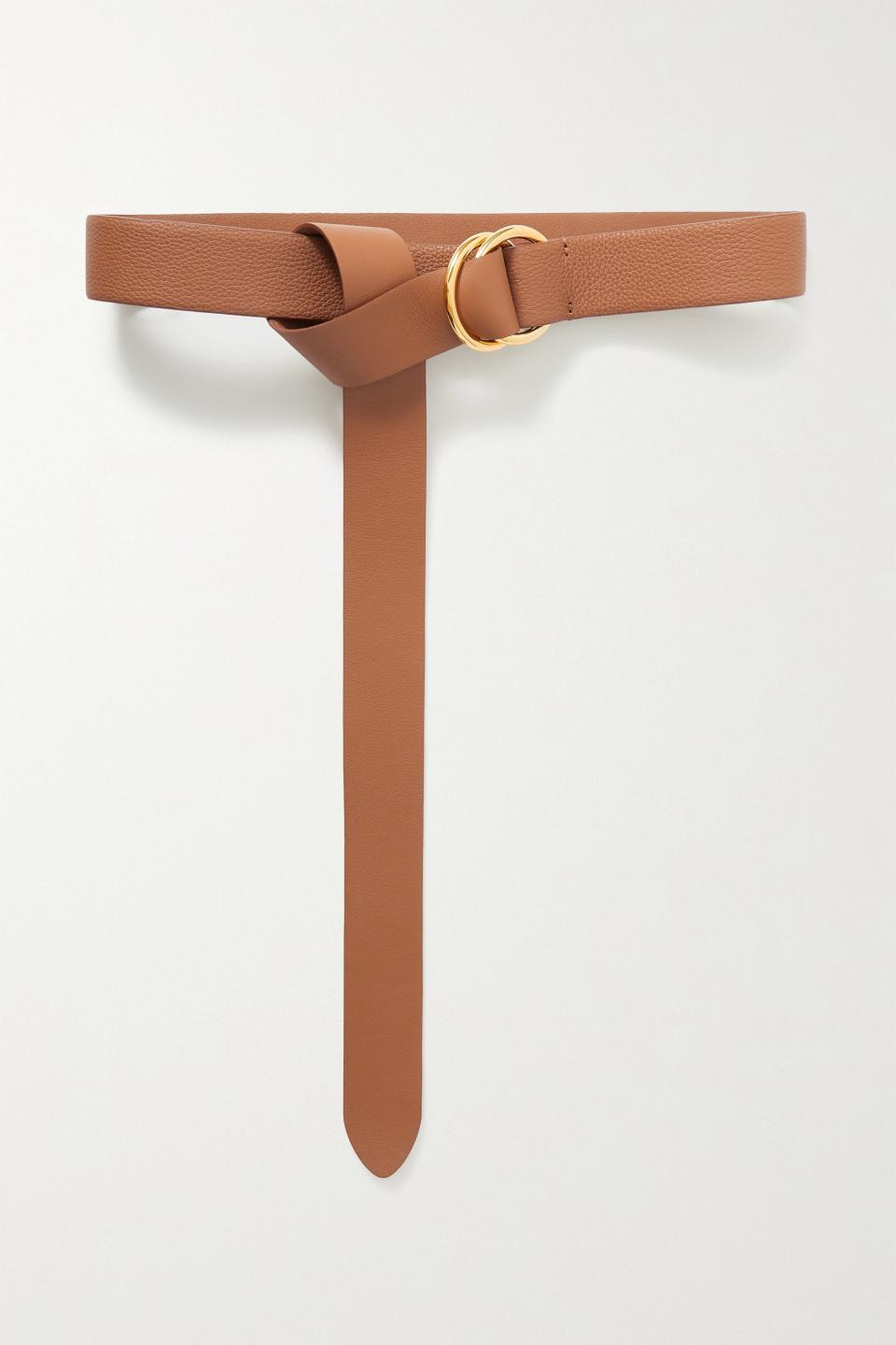 Textured-Leather Belt