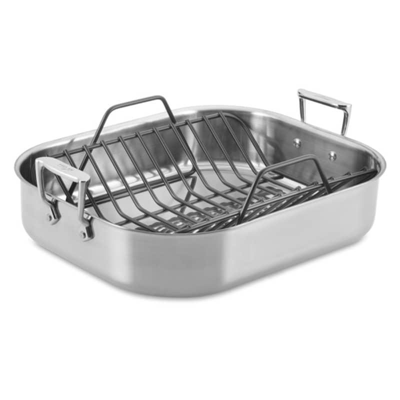All-Clad Stainless Steel Large Roasting Pan with Rack