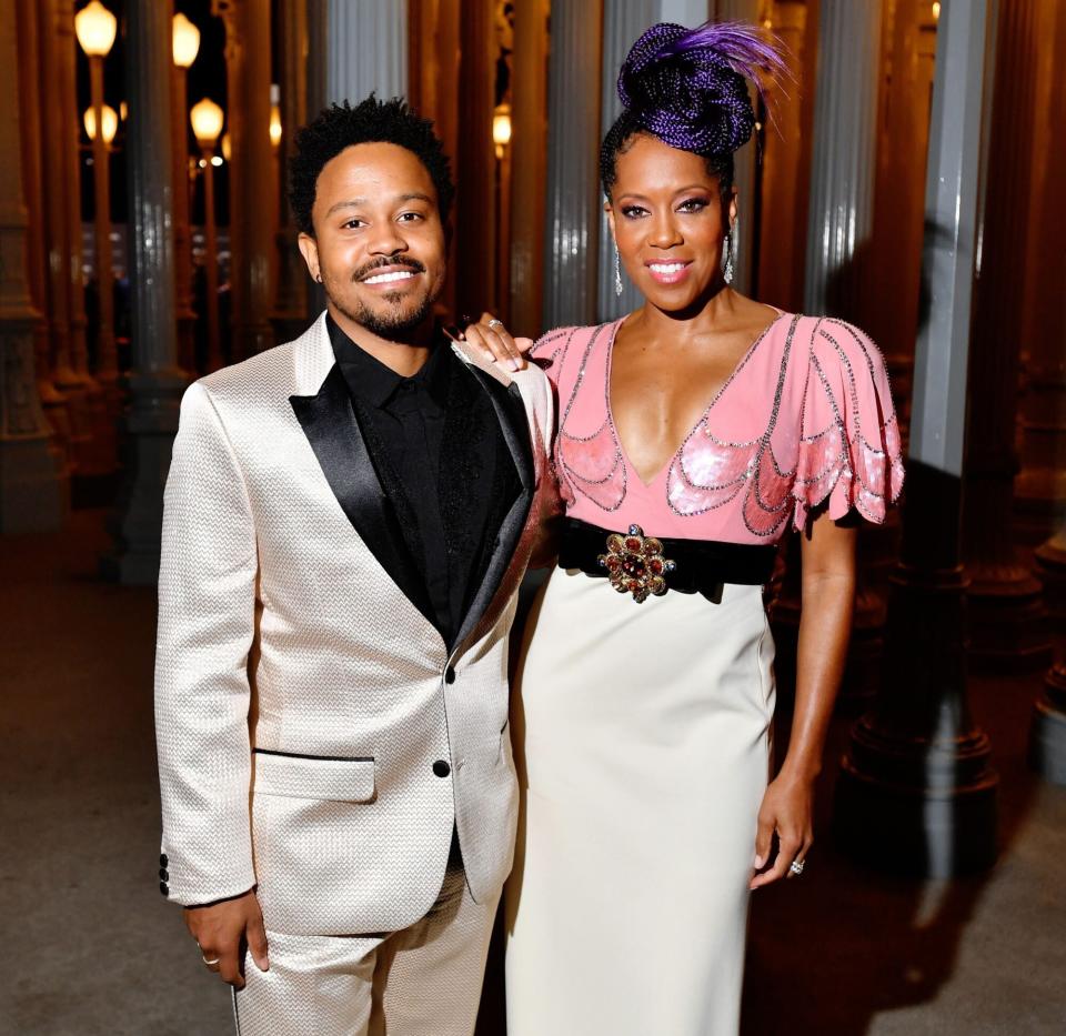 LOS ANGELES, CALIFORNIA - NOVEMBER 02: (L-R) Ian Alexander Jr. and Regina King, wearing Gucci, attend the 2019 LACMA Art + Film Gala Presented By Gucci at LACMA on November 02, 2019 in Los Angeles, California. (Photo by Emma McIntyre/Getty Images for LACMA)