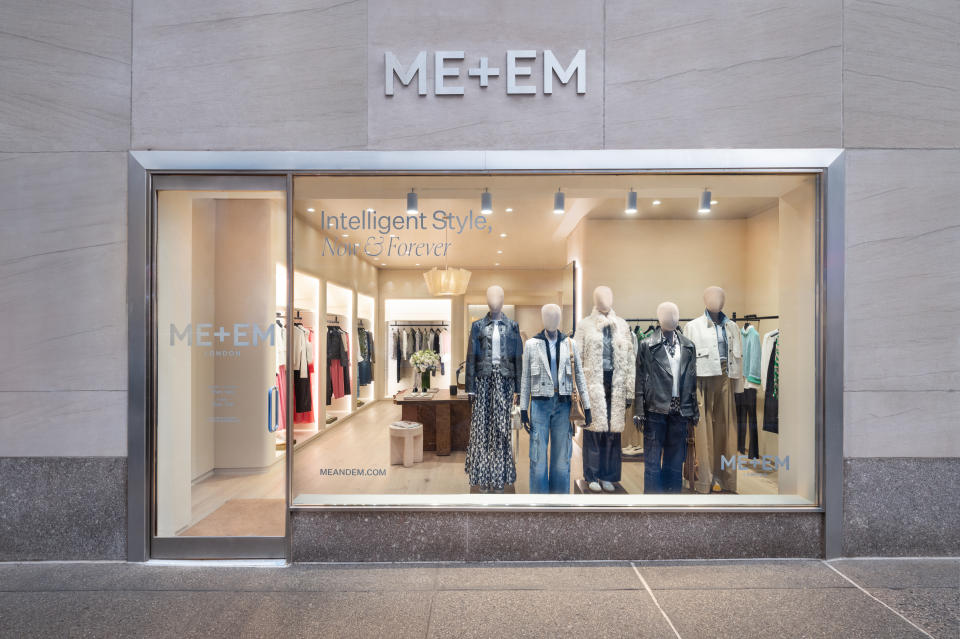 The new Me+Em store on <a href="https://wwd.com/business-news/retail/luxury-stores-hotels-art-madison-ave-new-york-1236157389/" rel="nofollow noopener" target="_blank" data-ylk="slk:Madison Avenue;elm:context_link;itc:0;sec:content-canvas" class="link ">Madison Avenue</a>.