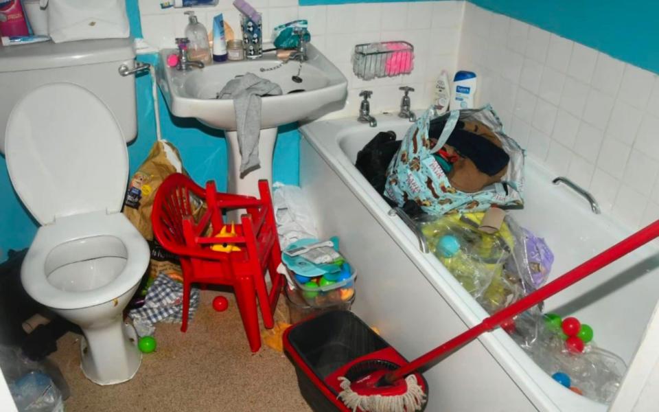 Images showed filthy household items inside the home