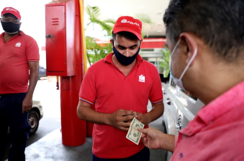 Venezuela's government launches new fuel pricing system, in Caracas