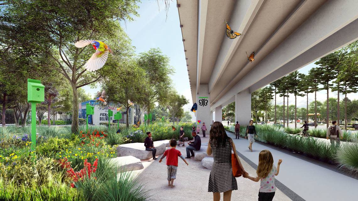 Several butterfly gardens will bloom along the planned third and final phase of The Underline, the 10-mile urban trail and linear park under the Metrorail tracks that will run from the Miami River to the Dadeland South station.