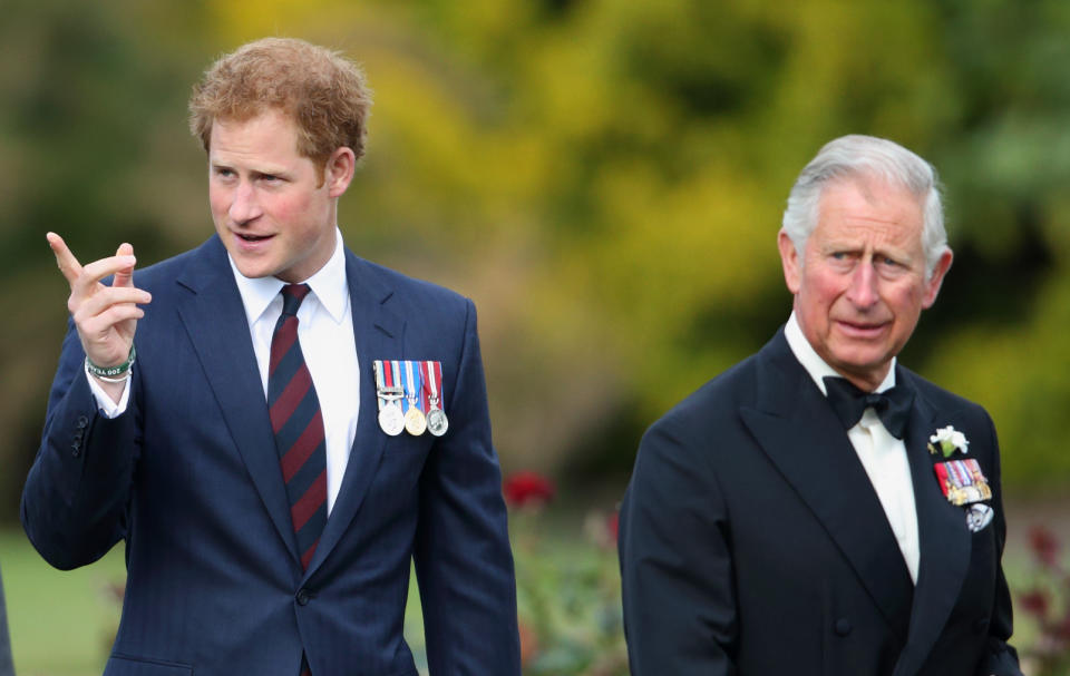 Prince Harry and Prince Charles attend the Gurkha 200 Pageant at the Royal Hospital Chelsea 