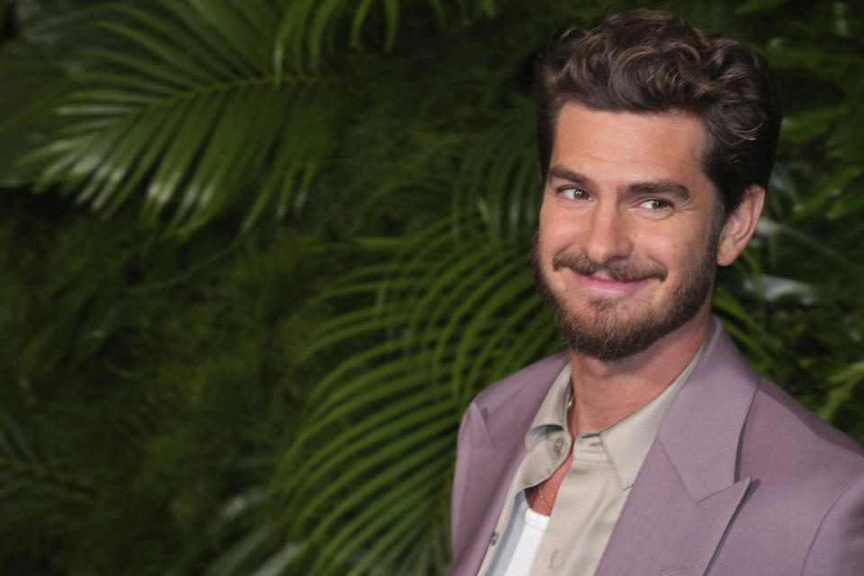 Andrew Garfield arrives at 14th annual Pre-Oscar Awards Dinner on Saturday, March 11, 2023, at the Beverly Hills Hotel in Beverly Hills, Calif. (Photo by Jordan Strauss/Invision/AP)