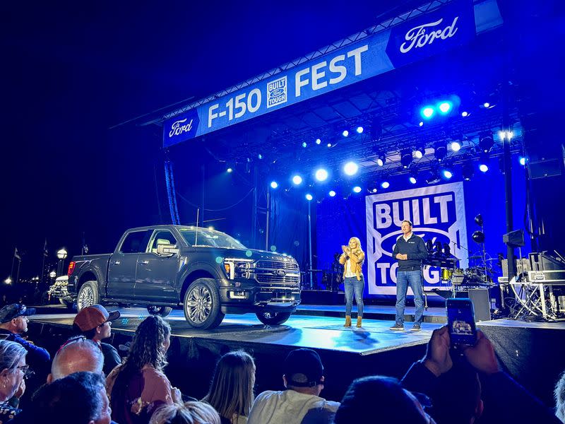 Ford unveils the 2024 redesigned F-150 at a kick-off event for the North American International Auto Show in Downtown Detroit