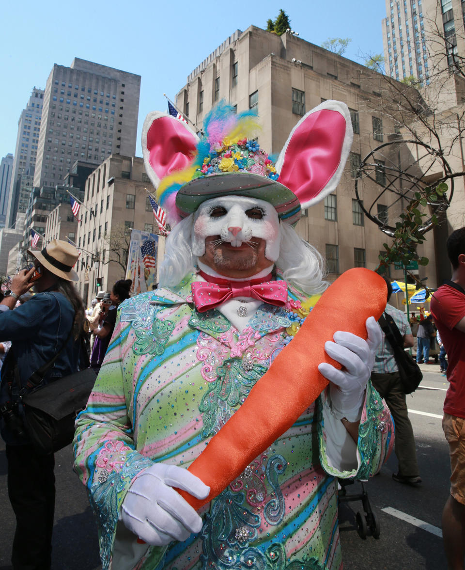 Man dressed up at Easter Parade