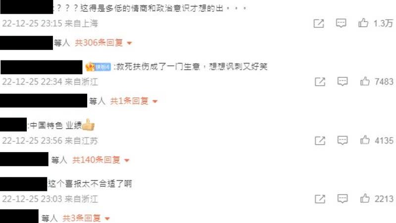 醫院回應報喜事件，仍然無法停止中國網友的憤怒。（圖／翻攝自微博）