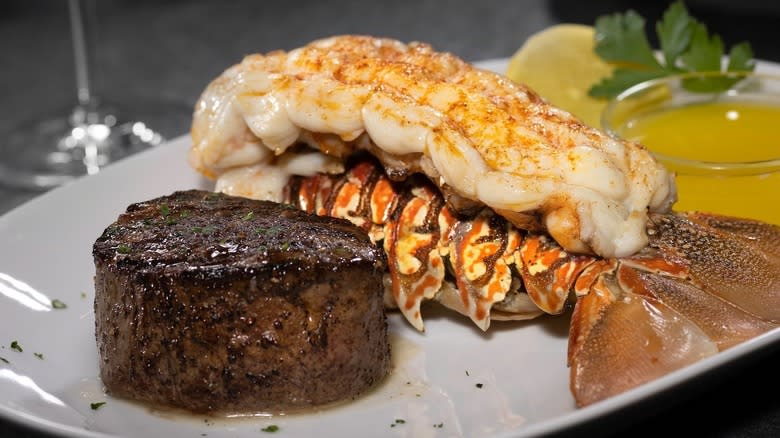 Steak and lobster at Eddie V's Prime