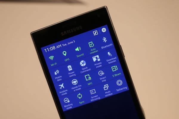 Samsung Z quick settings