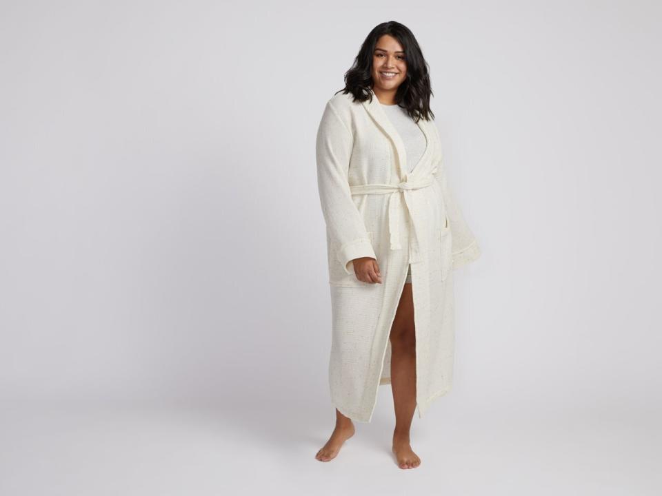 This robe is made completely from Turkish cotton. It comes in sizes small to x-large. <a href="https://fave.co/35zOi89" target="_blank" rel="noopener noreferrer">Originally $129, get it now for 20% off at Parachute</a>.