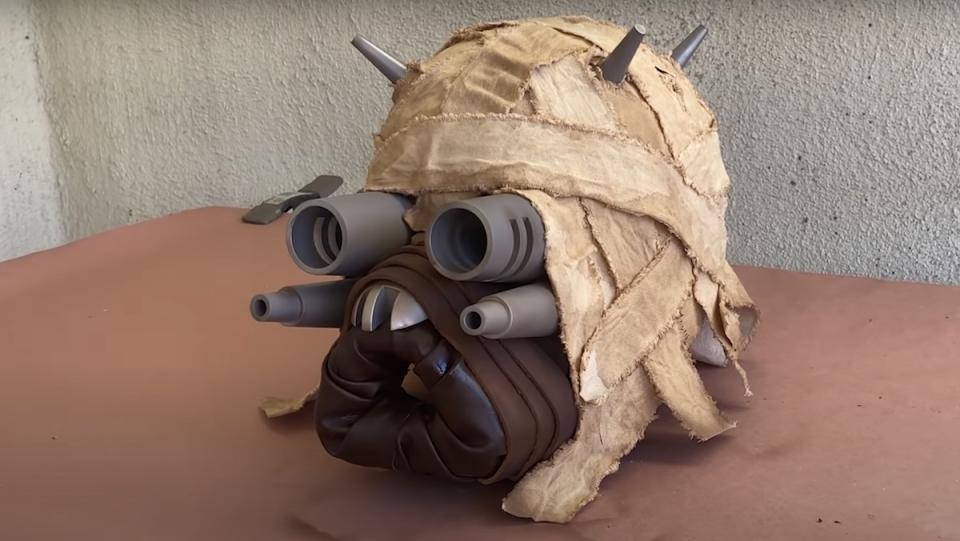 A DIY Star Wars Tusken raider helmet