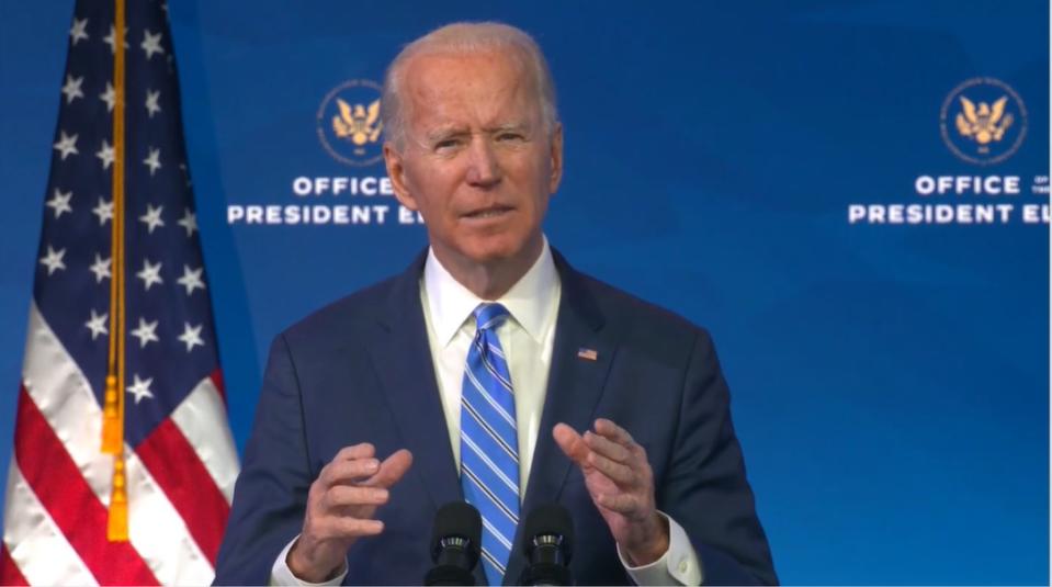 美國總統當選人拜登（Joe Biden）今日宣布，在上任後將推行高達1.9兆美元的經濟紓困計畫。   圖：翻攝自Joe Biden臉書