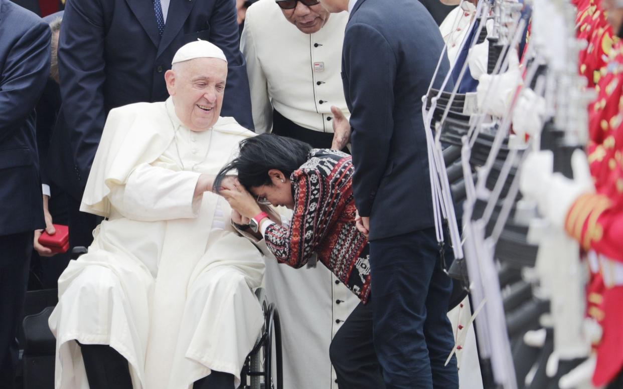 Pope Francis arrives in Jakarta, Indonesia, for the first leg of his east Asia tour